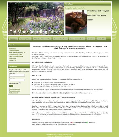 Bideford Cattery website