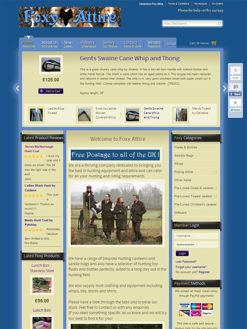 The website for the Man and Woman who rides to Hounds. The best quality at reasonable prices.  The best materials and the best workmanship