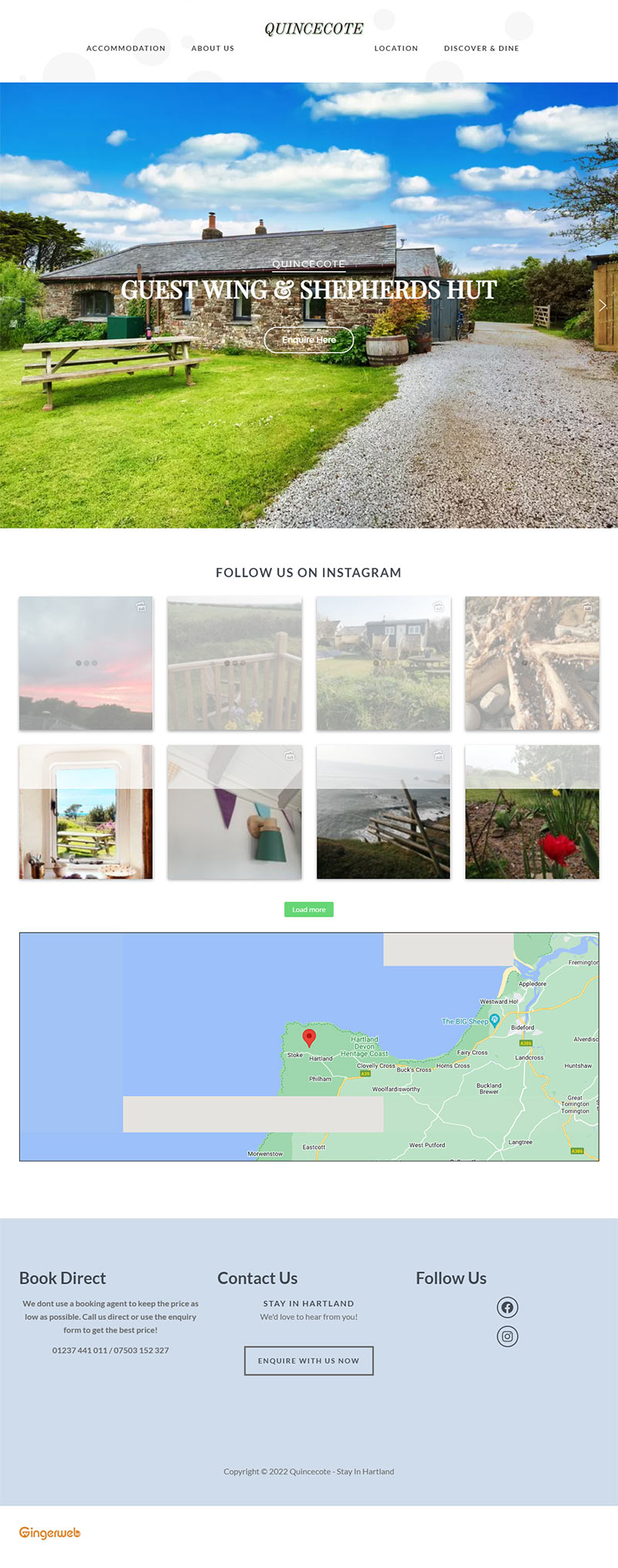 Quincecote Holiday cottage and shepherds hut